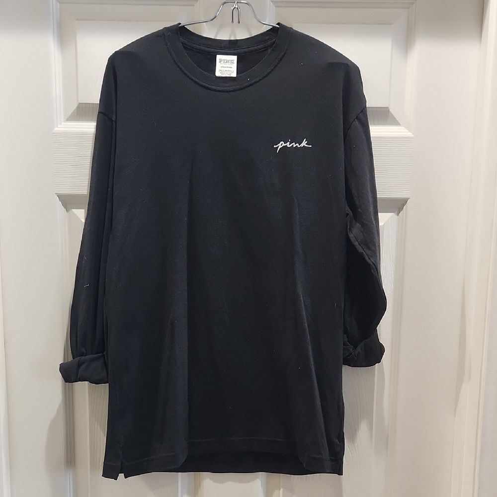 PINK Victoria's Secret Black Long Sleeve Tee